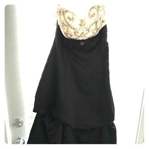 Black and white Morgan and Co. dress with beading